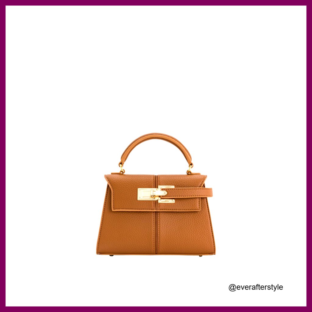 Top Handle Bag Vegan Leather Elegant Minimal Chic Adjustable Strap Crossbody